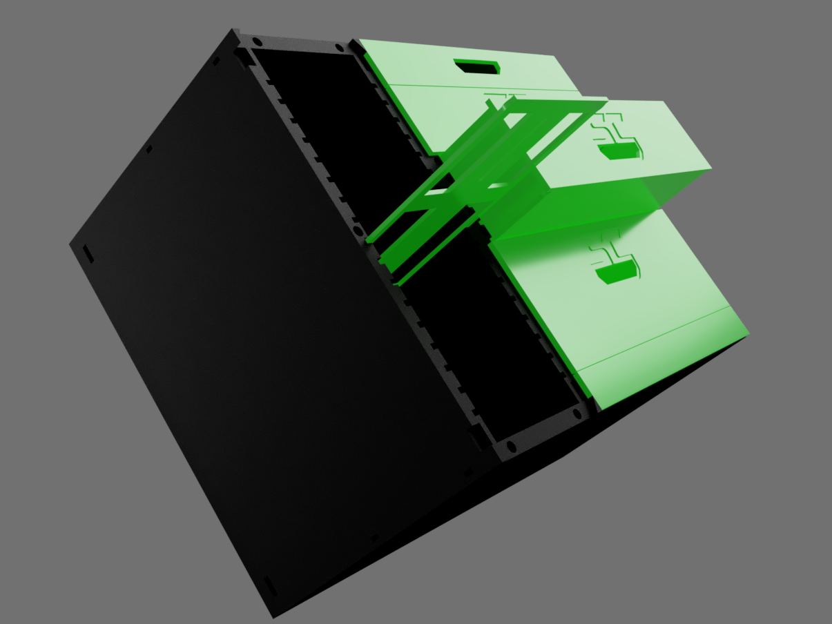 SlotCrate Explosionsansicht der Bauteile