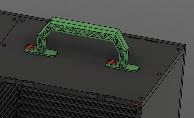 SlotCrate V2 carry handle fixed on the lid