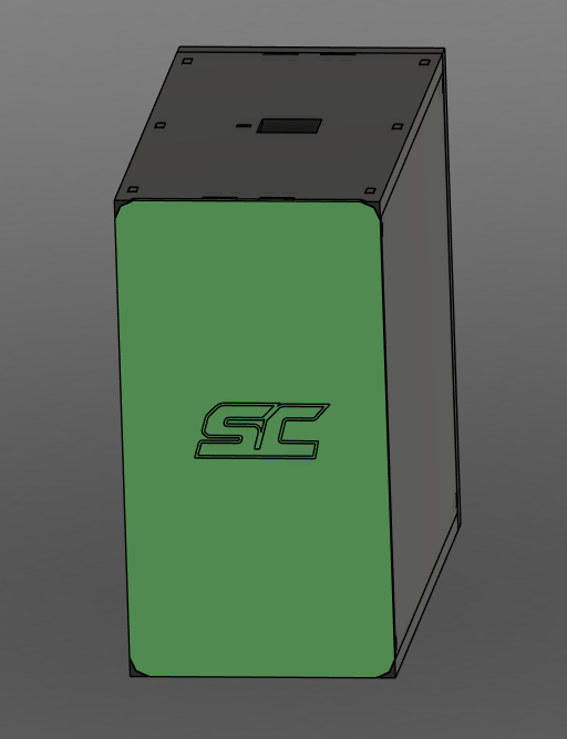 SlotCrate V2 slot car module with magnetic front plate